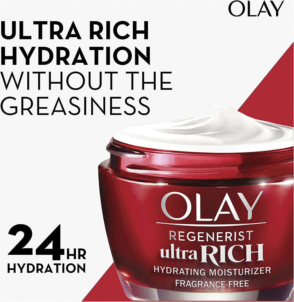 Olay Regenerist Ultra Rich Hydrating Moisturiser Cream Fragrance Free 48g