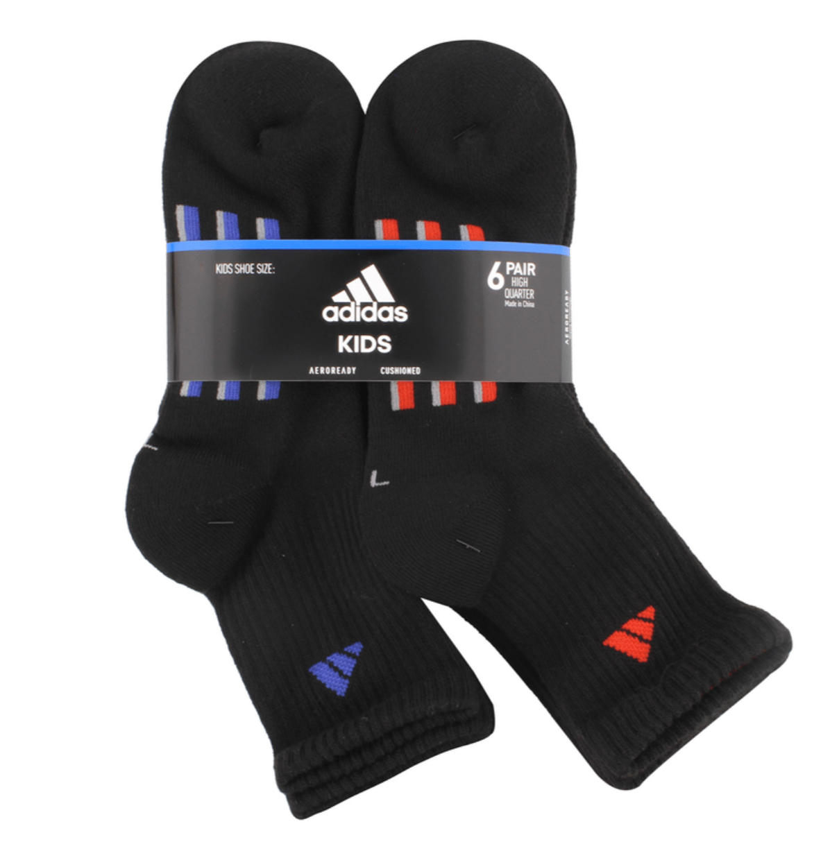 Adidas Boy's Socks six pack in black