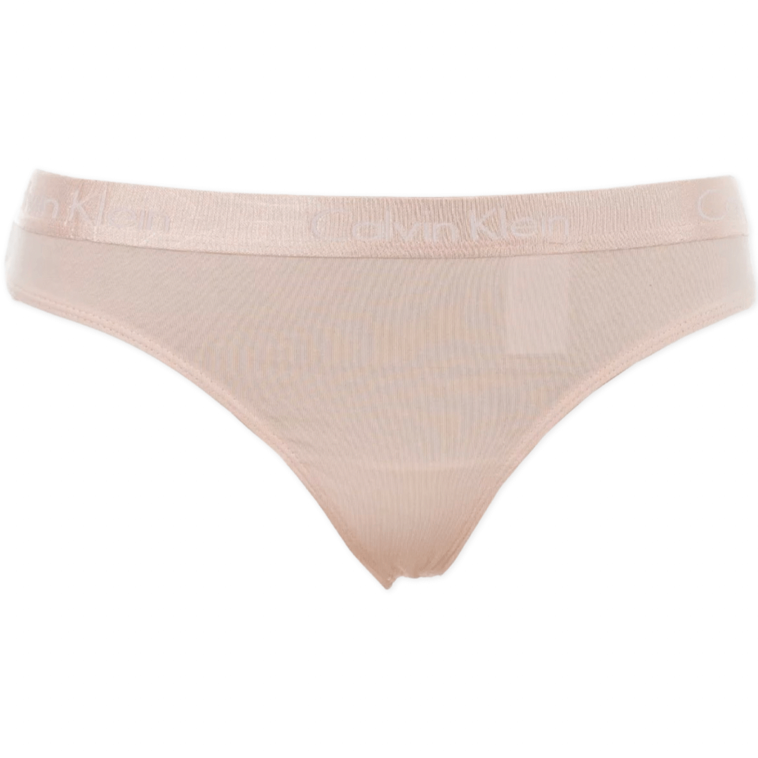 Calvin Klein Underwear Women's Motive Cotton Thong 3 Pack - Black/Nymphs Thigh/Charcoal Heather