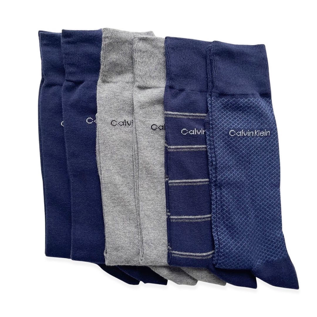 Calvin Klein Mens Knit Crew Socks 6pk
