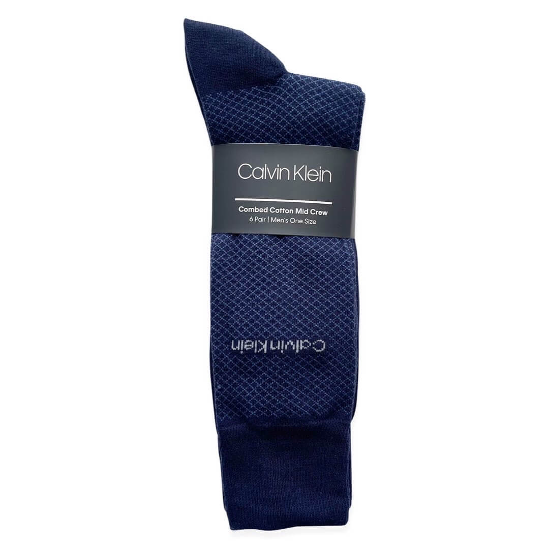 Calvin Klein Mens Knit Crew Socks 6pk