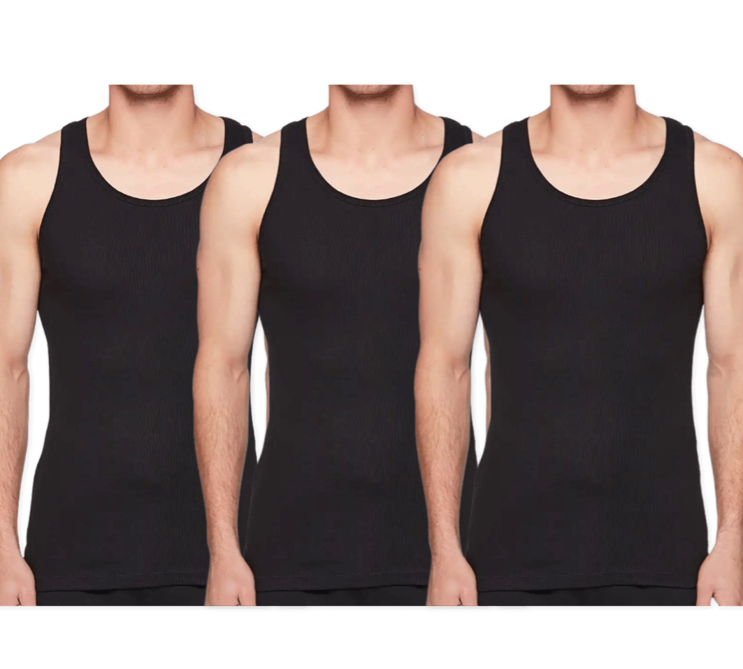 Calvin Klein Men's Cotton Classics Tank 3-Pack - Black