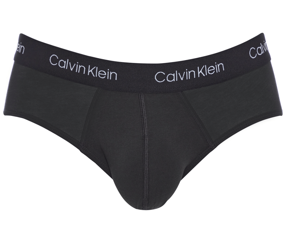 Calvin Klein Men's Cotton Stretch Hip Brief 3-Pack - Black