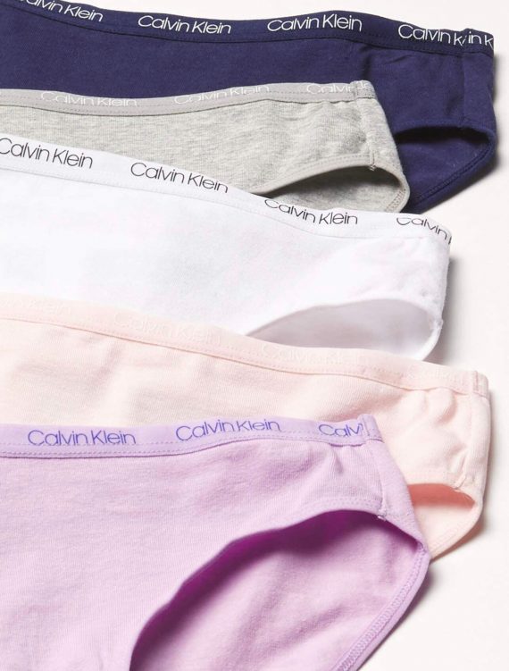 Calvin Klein Girls’ Cotton Bikini Underwear, 5 Pack