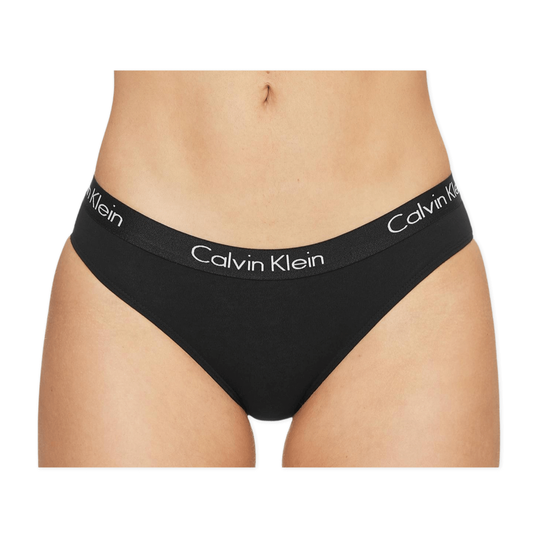 Calvin Klein Underwear Women's Motive Cotton Bikini 3 Pack - Black/Nymphs Thigh/Charcoal Heather