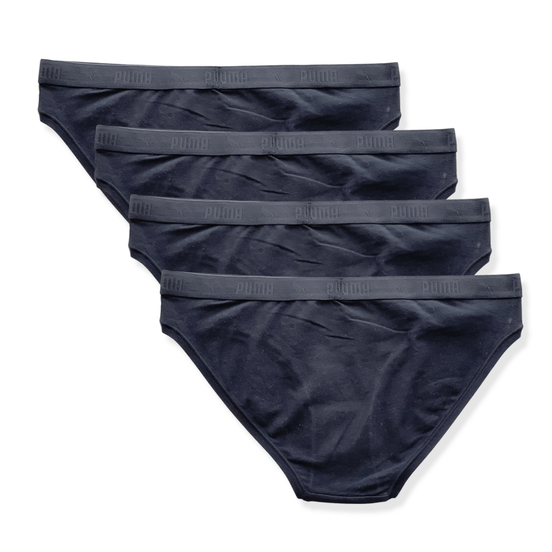 PUMA Women's 4 Pack Bikini Underwear in Black