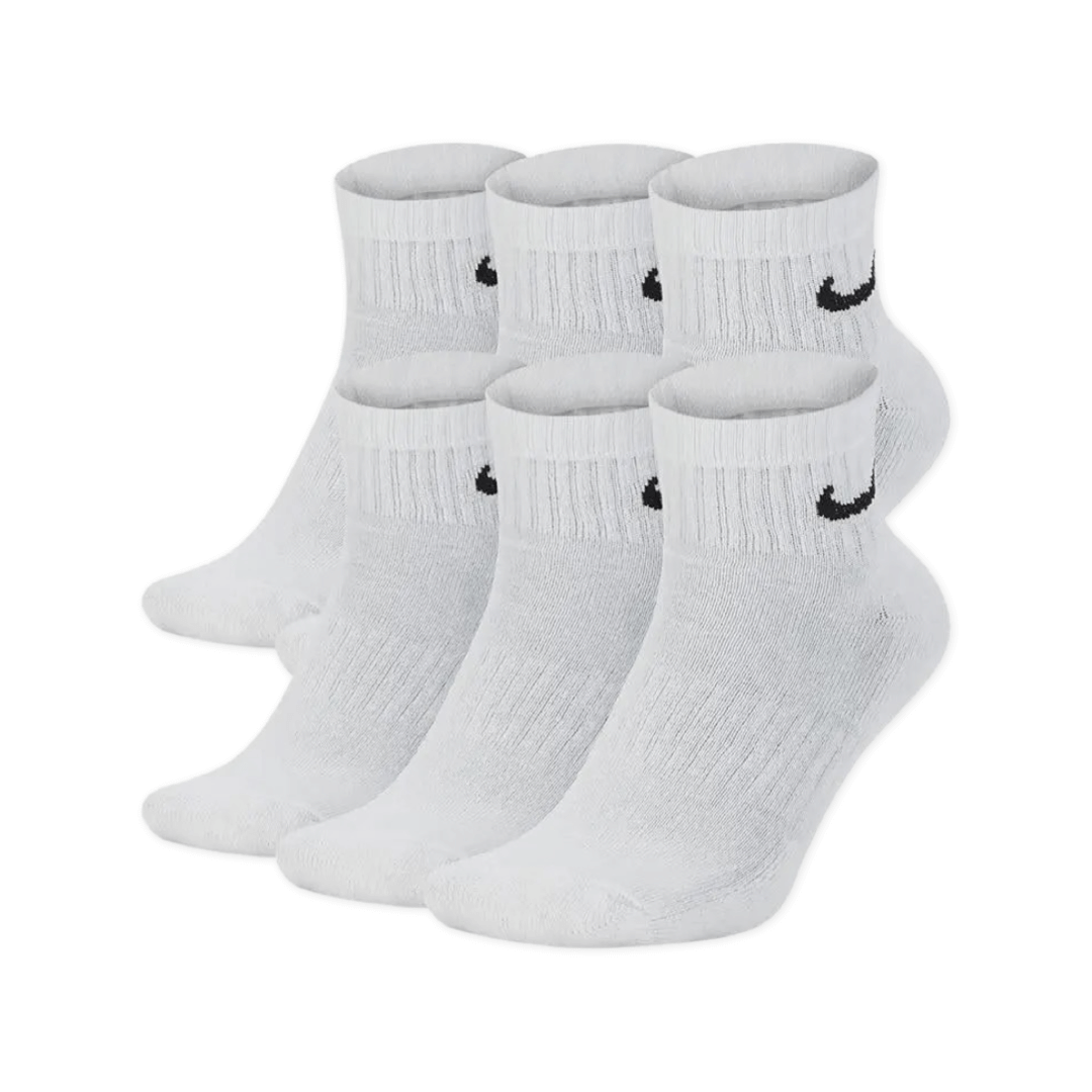 Nike Unisex Men Women s Cotton Cushion Ankle Socks 6 Pack White