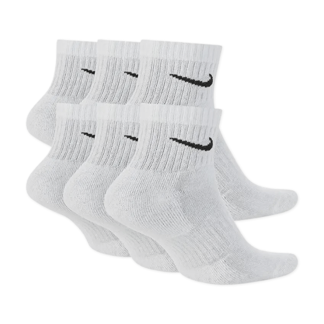 Nike Men's Everyday Cushion Ankle Socks 6 Pack - White
