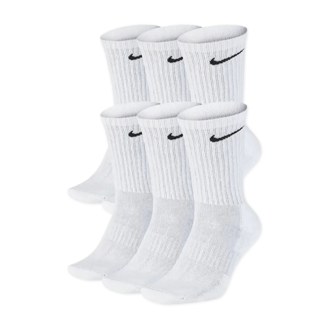 Nike Men's Everyday Cushion Crew Socks 6 Pack - White