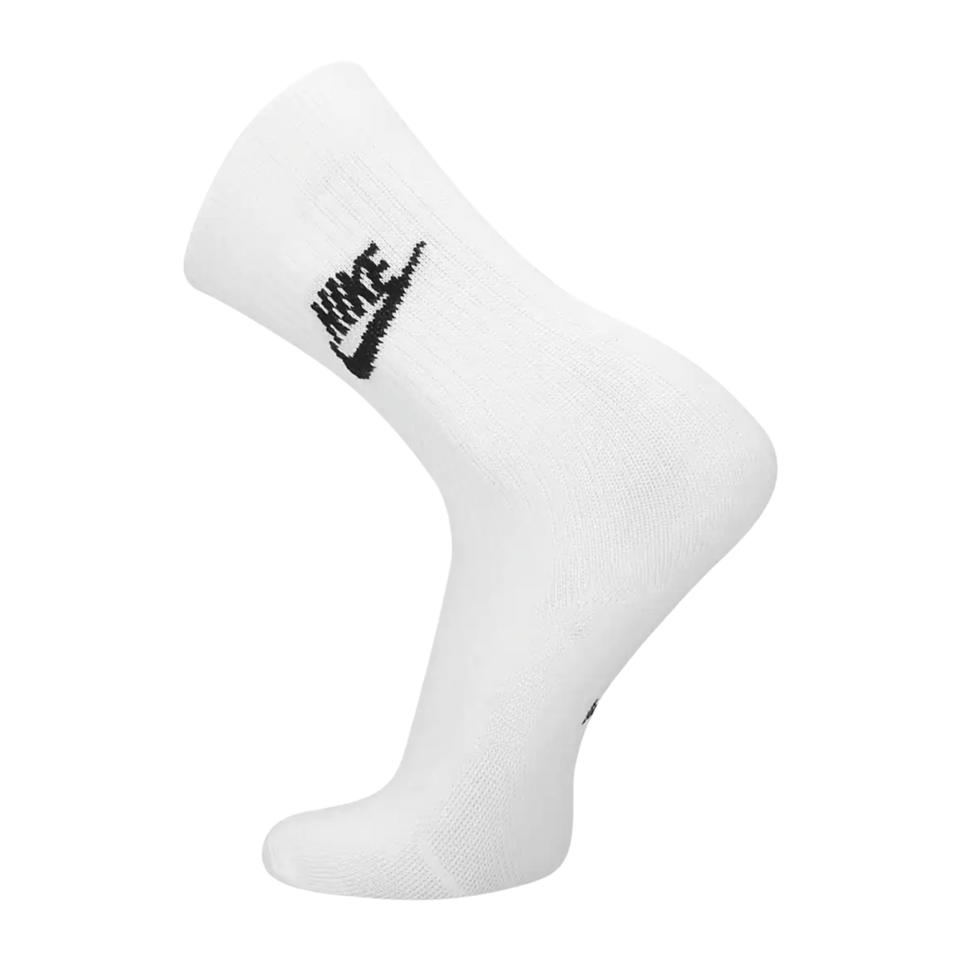 Nike Sportswear Unisex Everyday Essential Crew Socks 3-Pack - White/Black