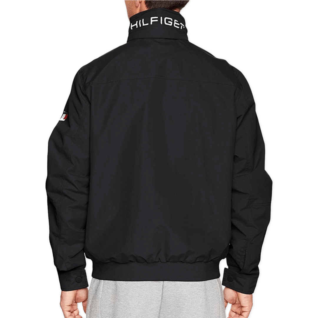 Tommy Hilfiger Men's Yacht Full Zip Front Sailing Jacket - Black