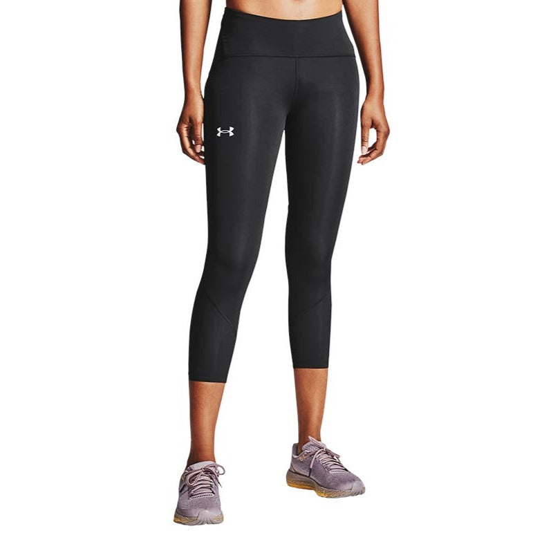 Under Armour Women's Fly Fast 2.0 Heatgear Crop Tights - Black/Black/Reflective