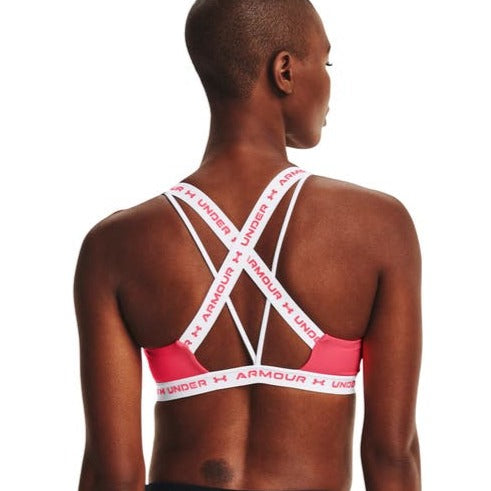 Under Armour Women's Cross Back Low Sports Bra - Brilliance/White