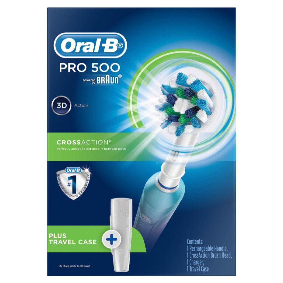 Oral-B Pro 500 Electric Toothbrush Value Pack - Blue