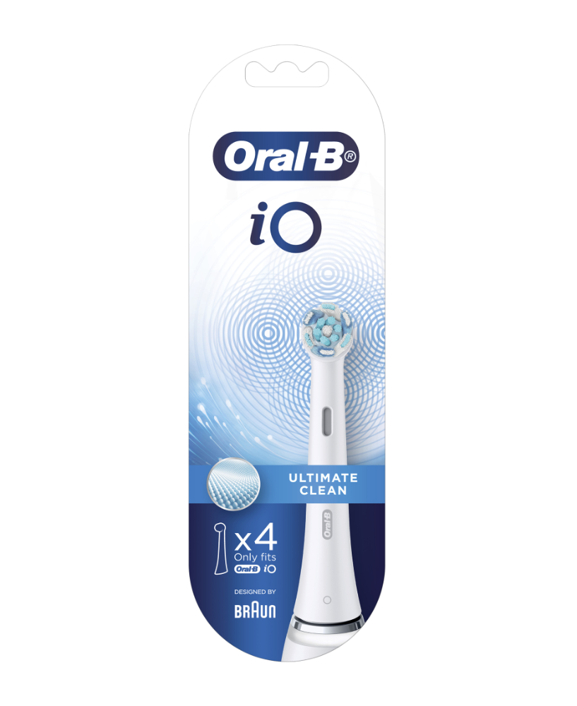 Oral-B iO Ultimate Clean Replacement Brush Heads 4 Pack - White