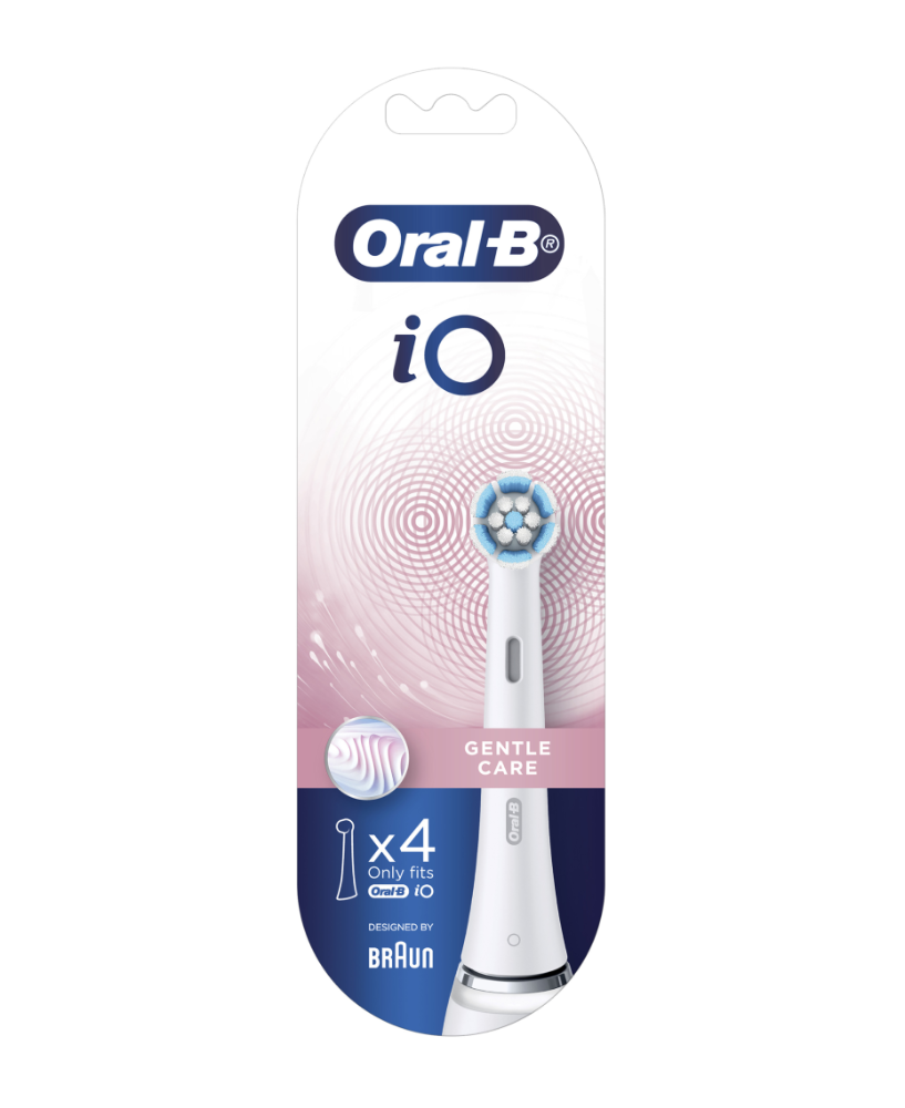 Oral-B iO Gentle Care Replacement Brush Heads 4 Pack - White