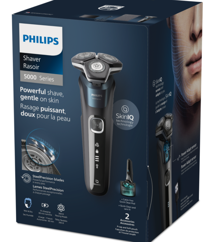 Philips Series 5000 SkinIQ Electric Shaver with Quick Clean Pod