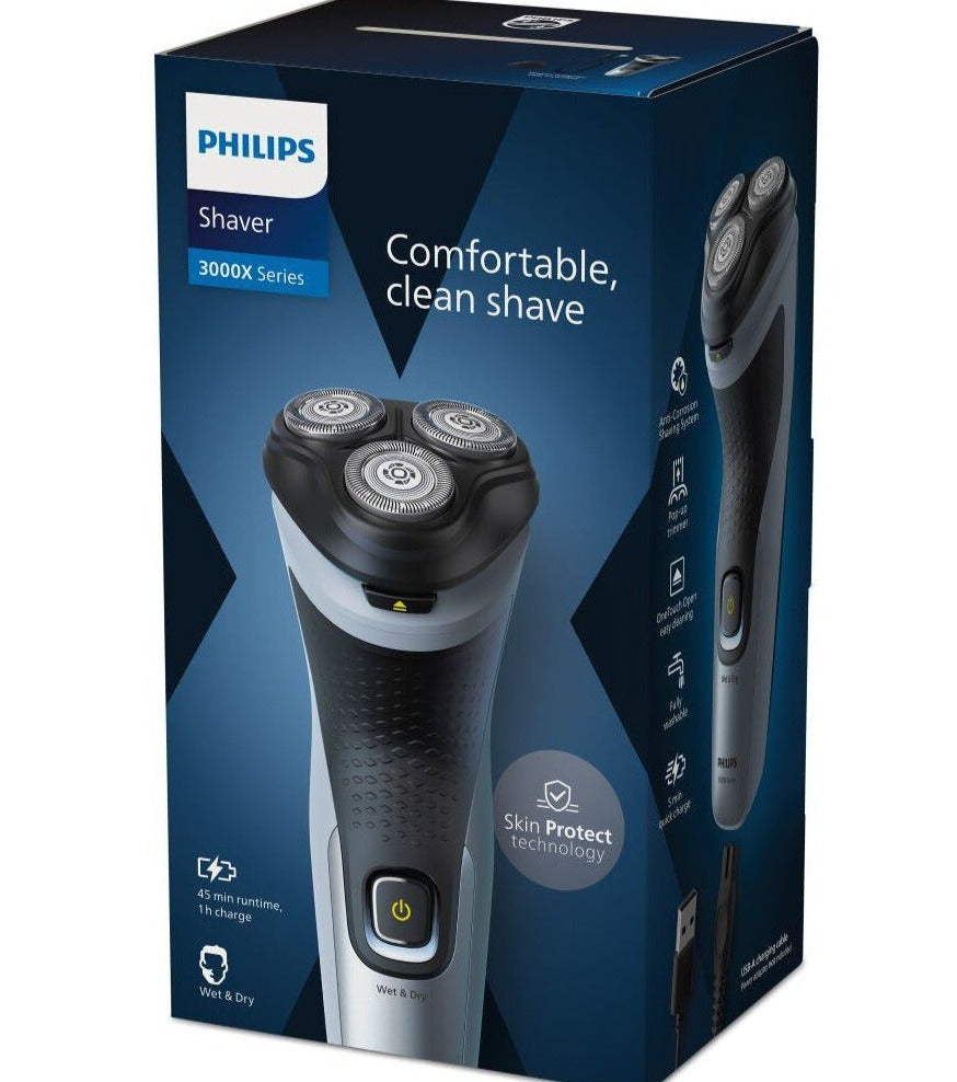 Philips Series 3000X Wet & Dry Electric Shaver - Blue