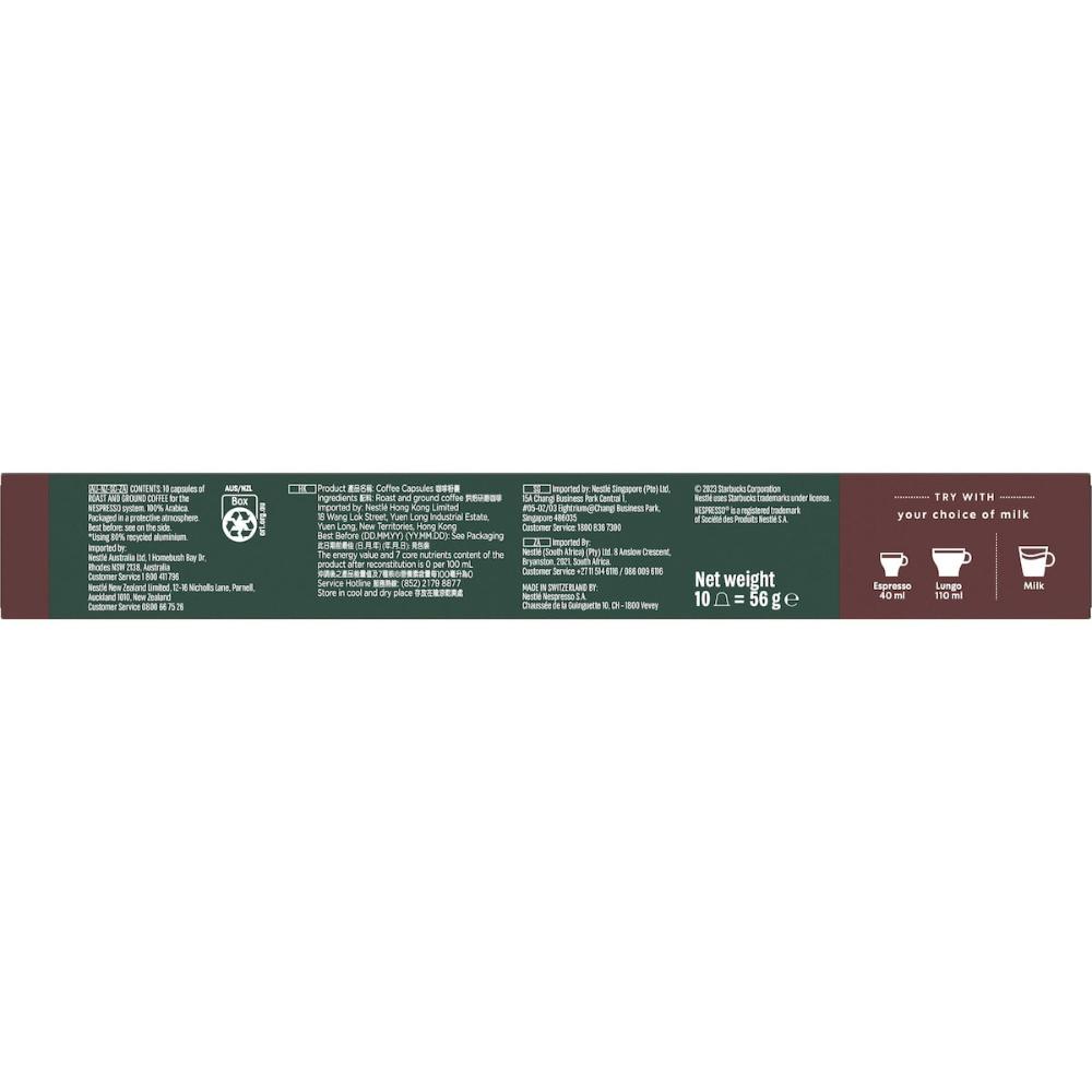 Starbucks By Nespresso Italian Roast Coffee Pods Capsules 100 Pack