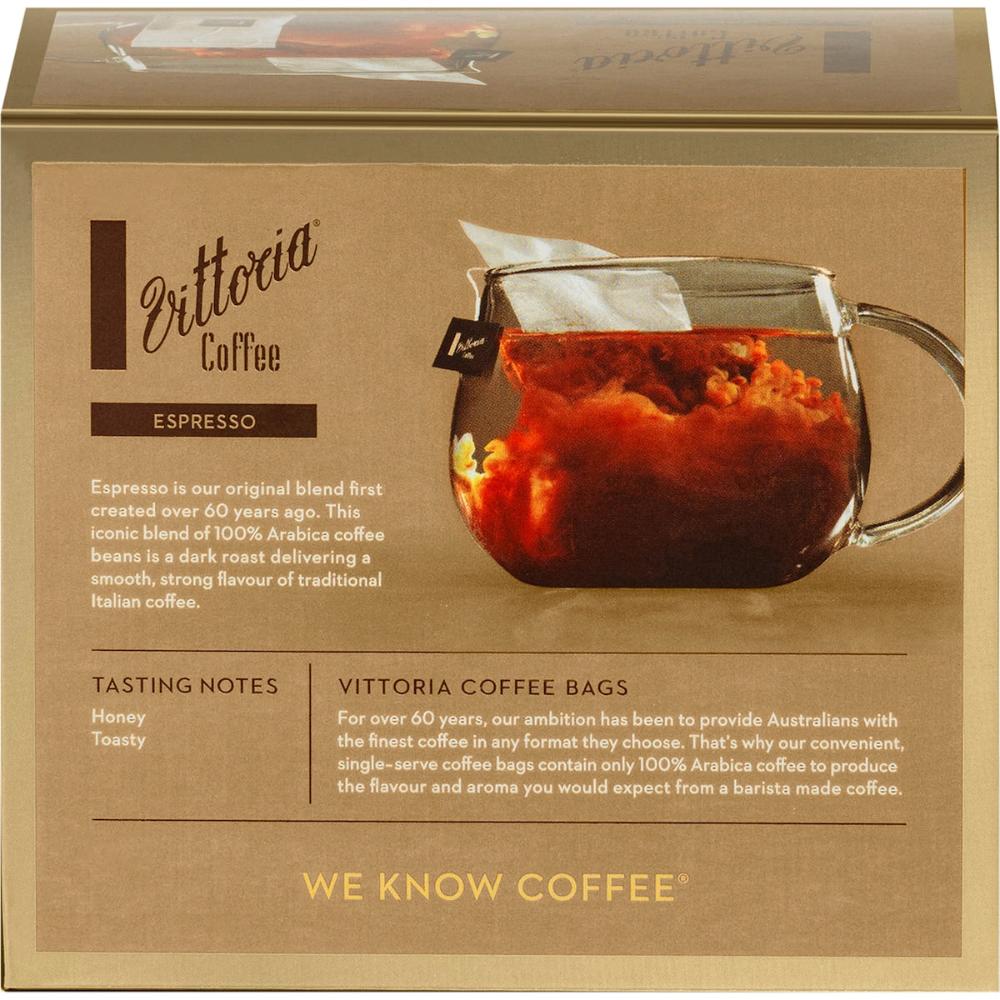 Vittoria Coffee Bags Espresso 60 Pack