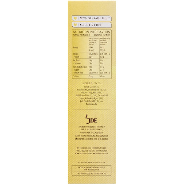 Moccona Coffee Sachets Cappuccino 10 Pack