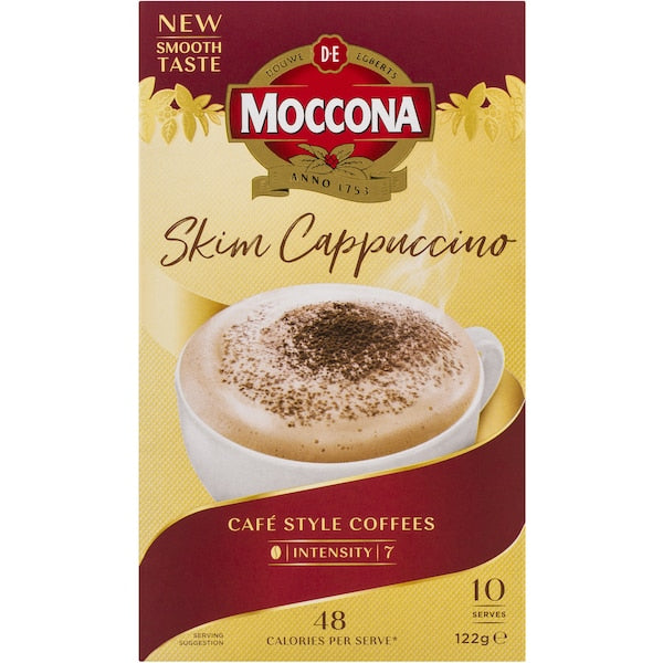 Moccona Coffee Sachets Skim Cappuccino 50 Pack