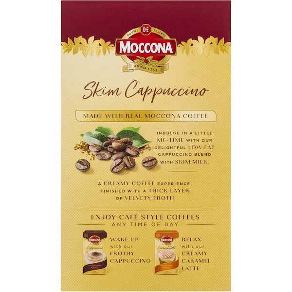 Moccona Coffee Sachets Skim Cappuccino 50 Pack