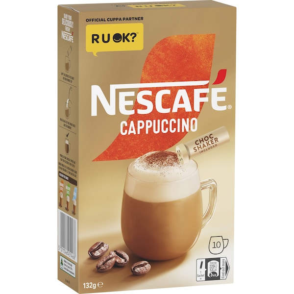 Nescafe Cappuccino Coffee Sachets 100 Pack