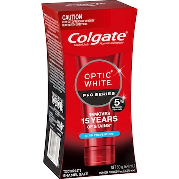 2 x Colgate Teeth Whitening Toothpaste Optic White Pro Series Teeth 80g
