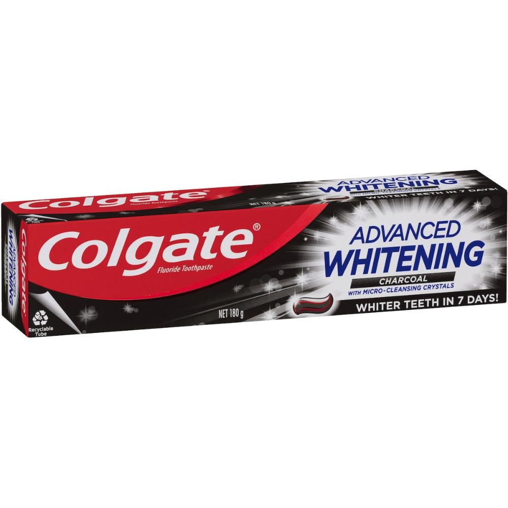 5 x Colgate Whitening Toothpaste Advanced Whitening Charcoal 180g