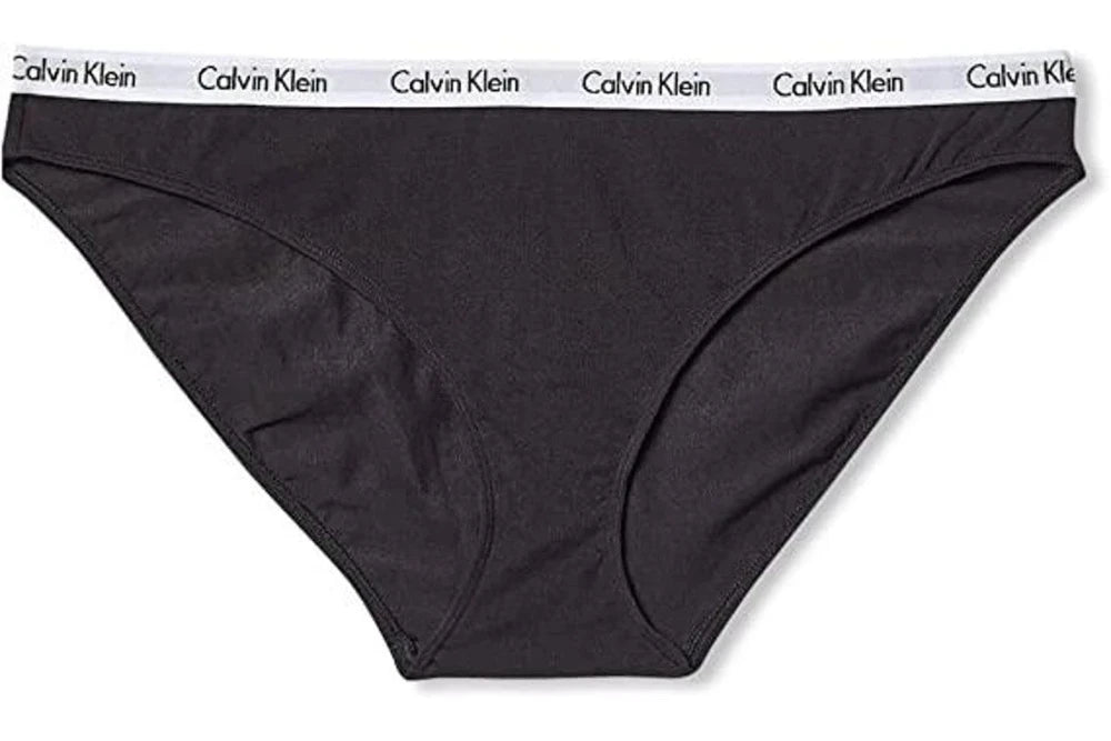 Calvin Klein Womens Carousel Logo Cotton Bikini Style Underwear 3 Pack - Black/Black/Grey