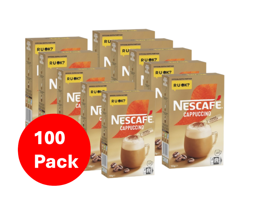 Nescafe Cappuccino Coffee Sachets 100 Pack