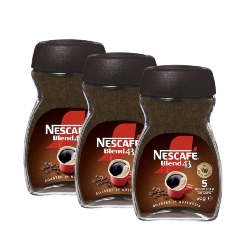 3 x Nescafe Blend 43 Instant Coffee 50g