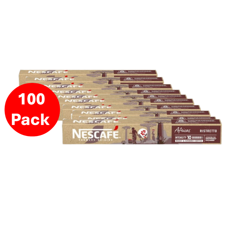 Nescafe Farmers Origin Pods Africas Ristretto Coffee Capsules 100 Pack