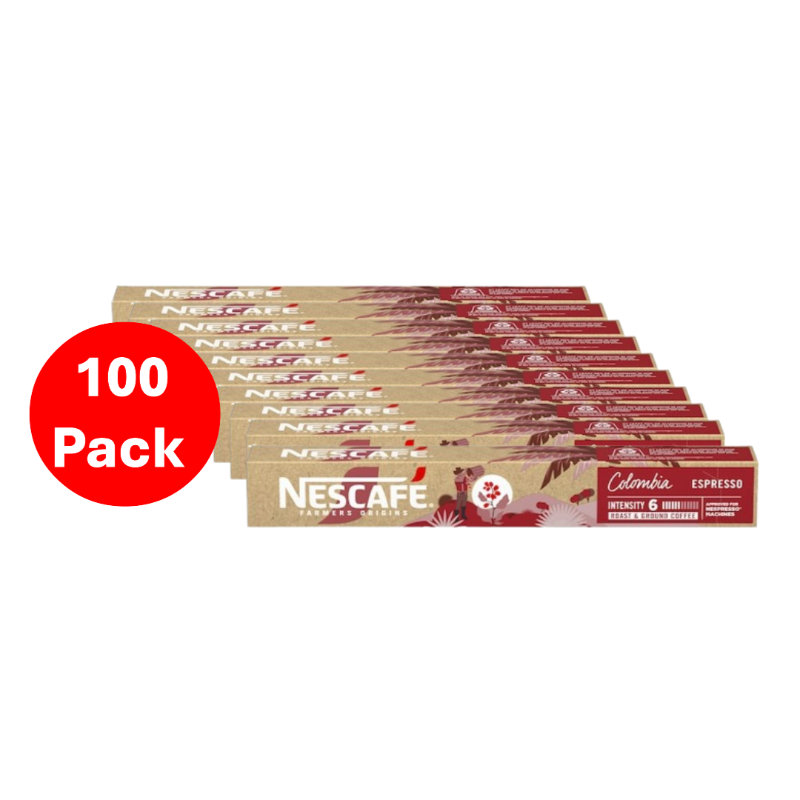 Nescafe Farmers Origin Pods Colombia Espresso Coffee Capsules 100 Pack