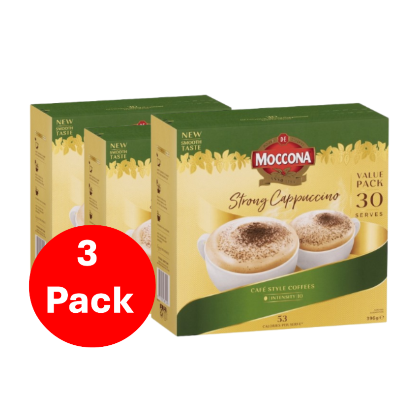 Moccona Coffee Sachets Strong Cappuccino 90 Pack
