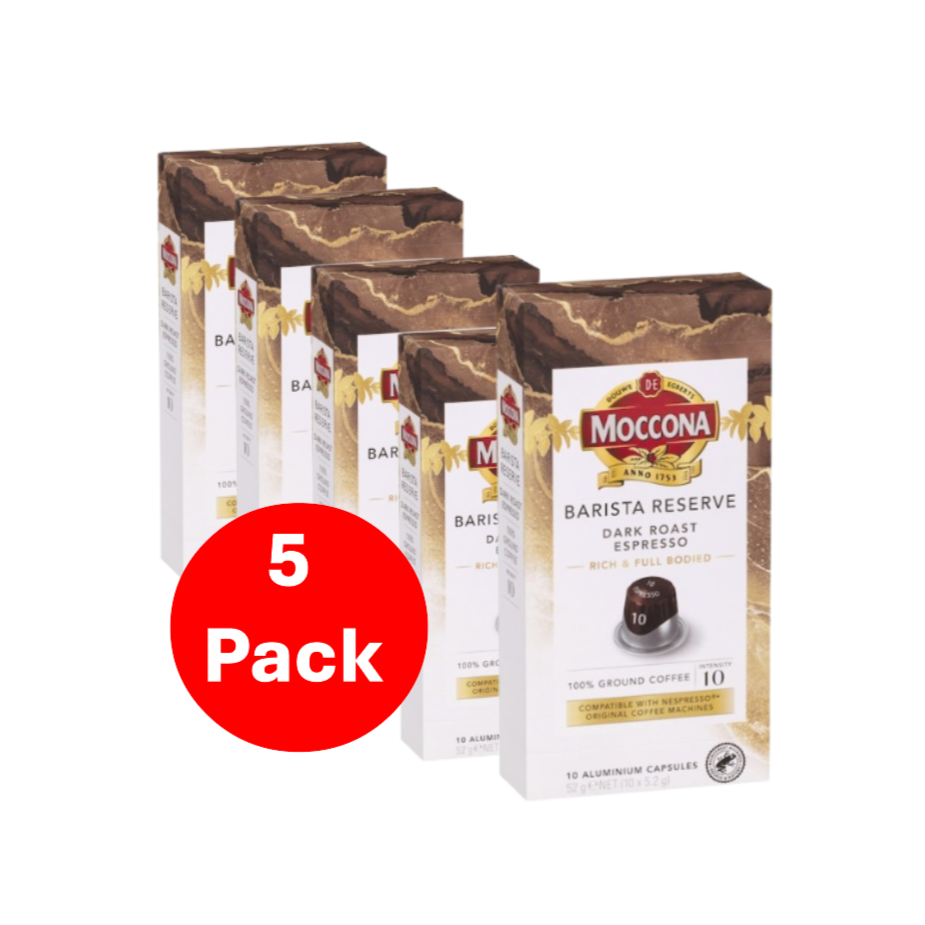 Moccona Barista Reserve Capsules Dark Roast Espresso 50 Pack