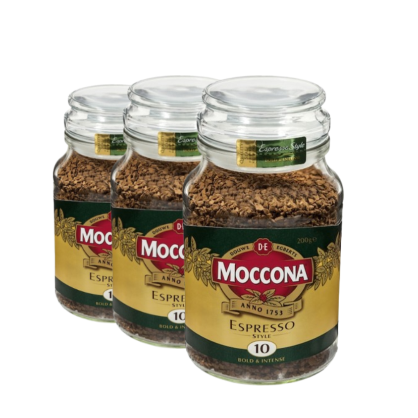 3 x Moccona Freeze Dried Instant Coffee Espresso Style 200g