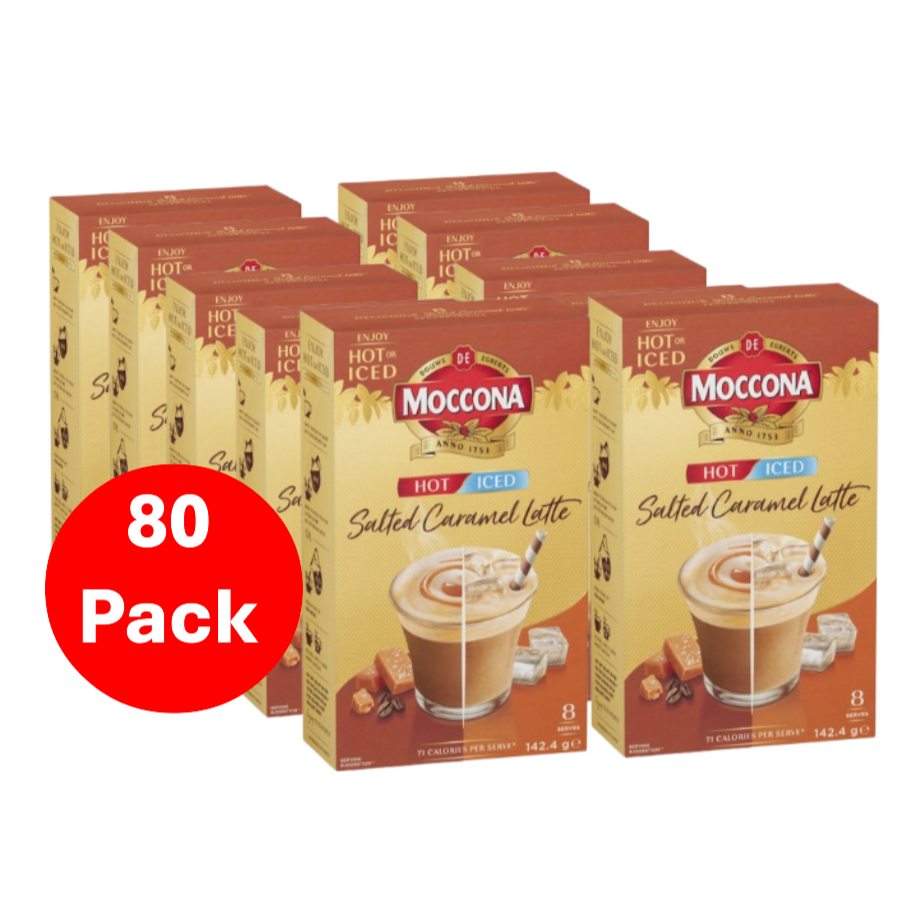 Moccona Hot/iced Salted Caramel Latte 80 Pack