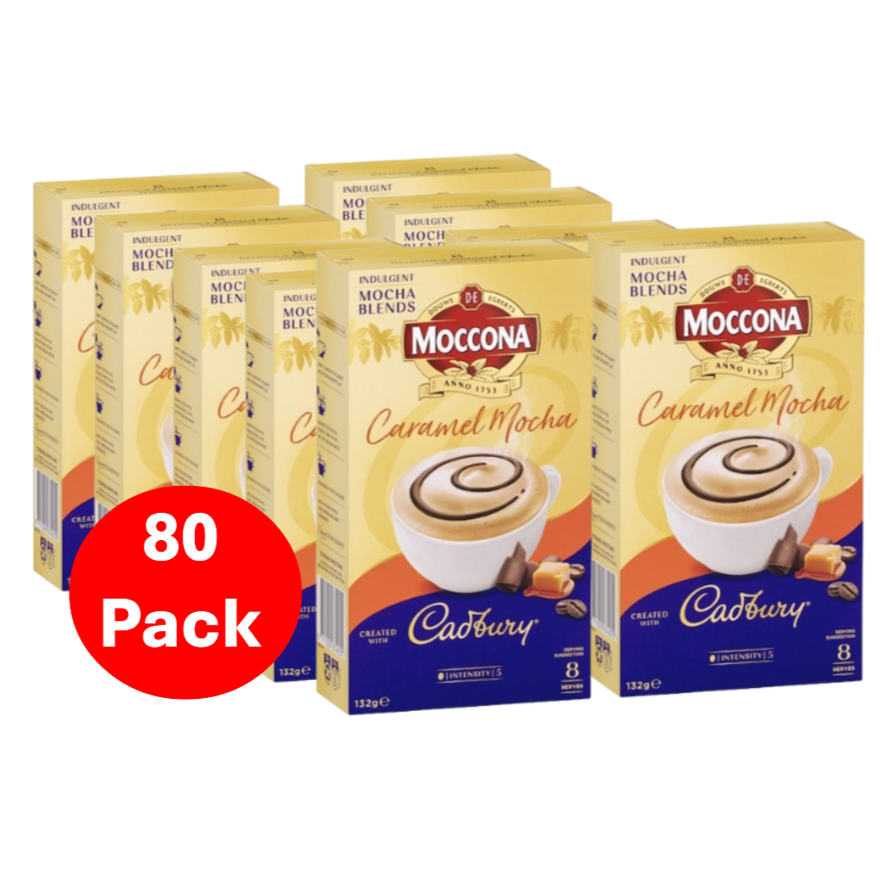 Moccona Cadbury Caramel Mocha Sachets 80 Pack