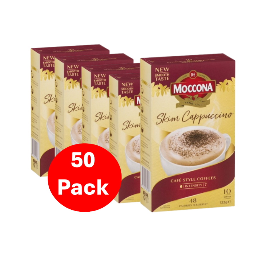 Moccona Coffee Sachets Skim Cappuccino 50 Pack