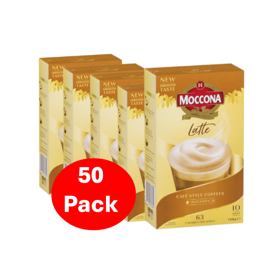 Moccona Coffee Sachets Latte 50 Pack