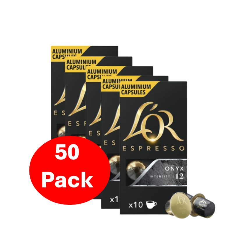 L'or Espresso Onyx Intensity 12 Coffee Capsules 50 Pack