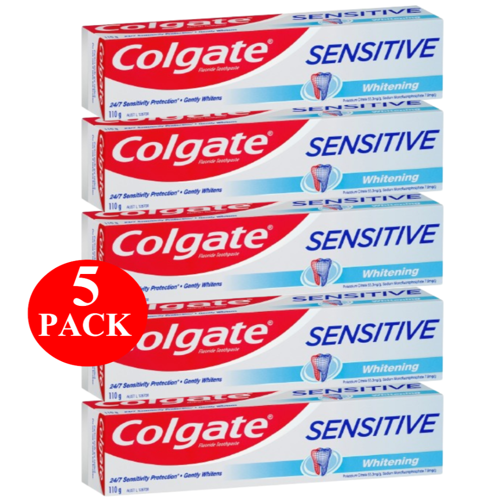 5 x Colgate Sensitive Toothpaste Pro-relief Whitening 110g
