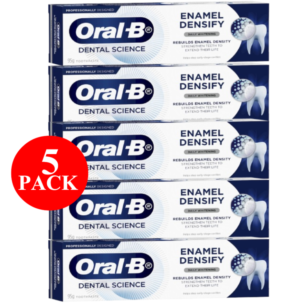 5 x Oral-B Enamel Densify Daily Whitening Toothpaste 95g