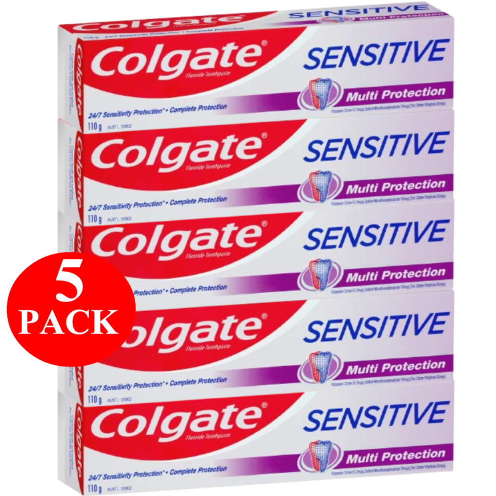 5 x Colgate Sensitive Toothpaste Multi Protection 110g