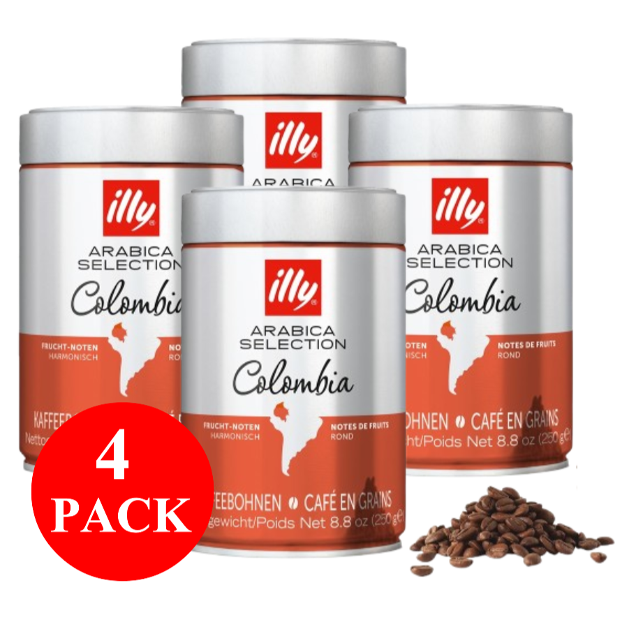 4 x illy Colombia Coffee Beans 250g
