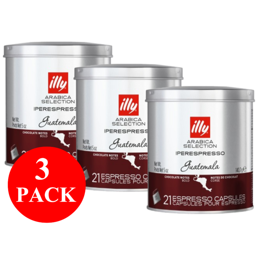 3 x illy Guatemala Capsules 21pcs 140g