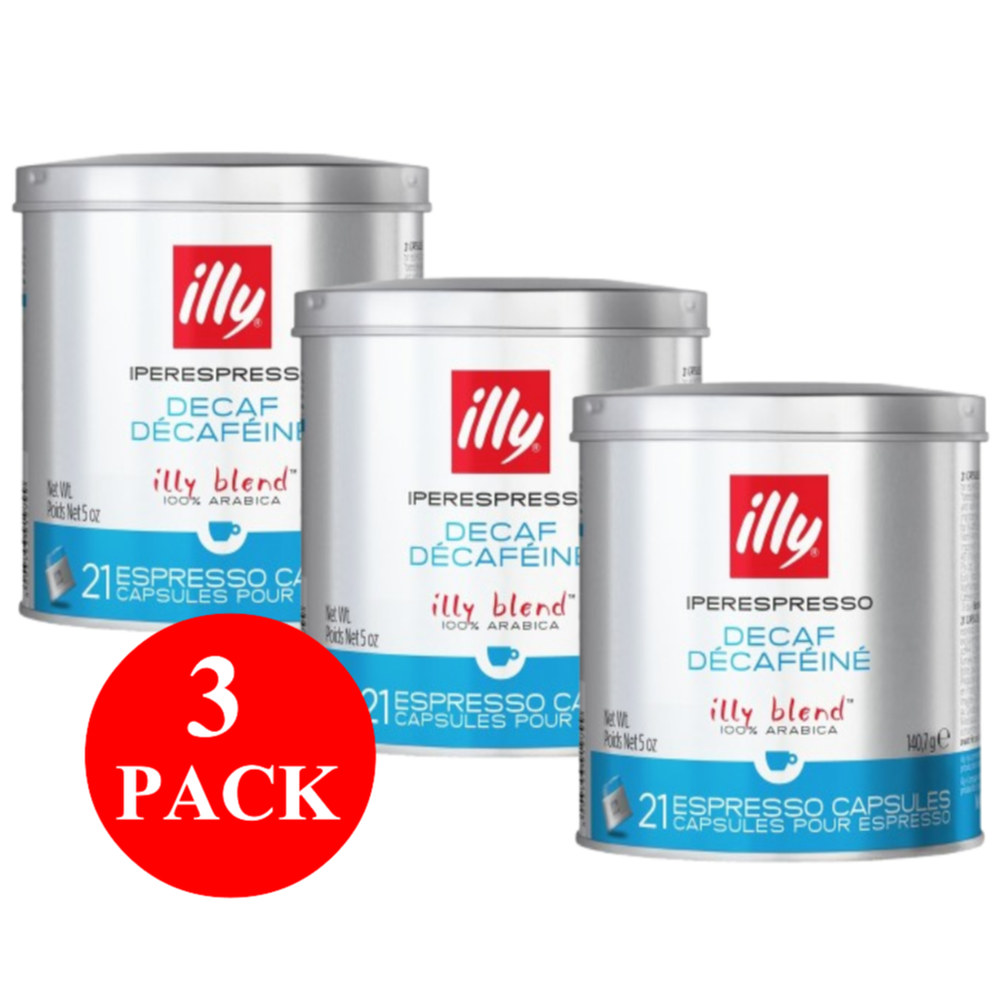 3 x illy Decaf Iperespresso Capsules 21pcs 140g