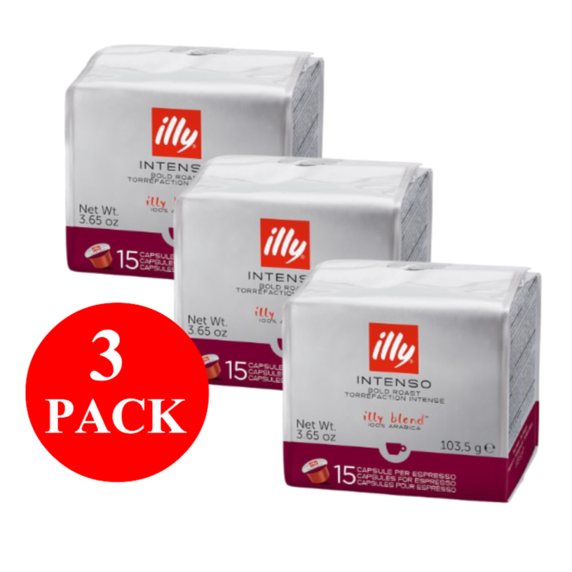 3 x illy Intenso MPS Capsules 15pcs